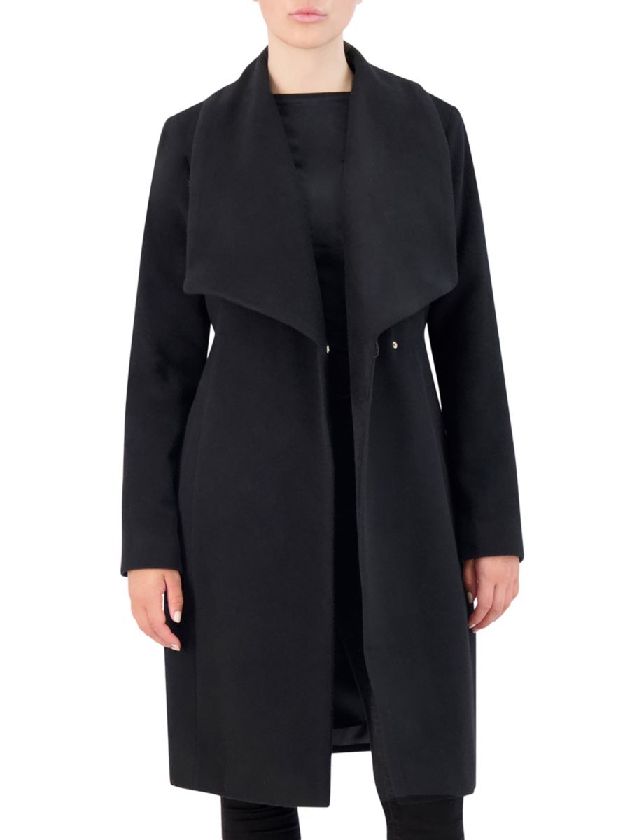 Пальто из смесовой шерсти Cole Haan, черный
Пальто из смесовой шерсти Cole Haan, черный