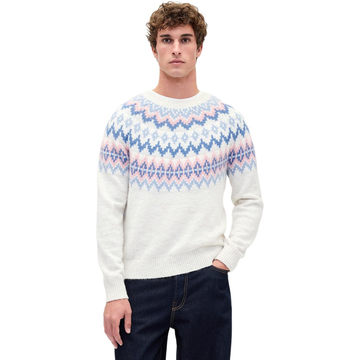 Мужской свитер с круглым вырезом, средней жесткости, другие GAP, белый
Мужской свитер с круглым вырезом, средней жесткости, другие GAP, белый