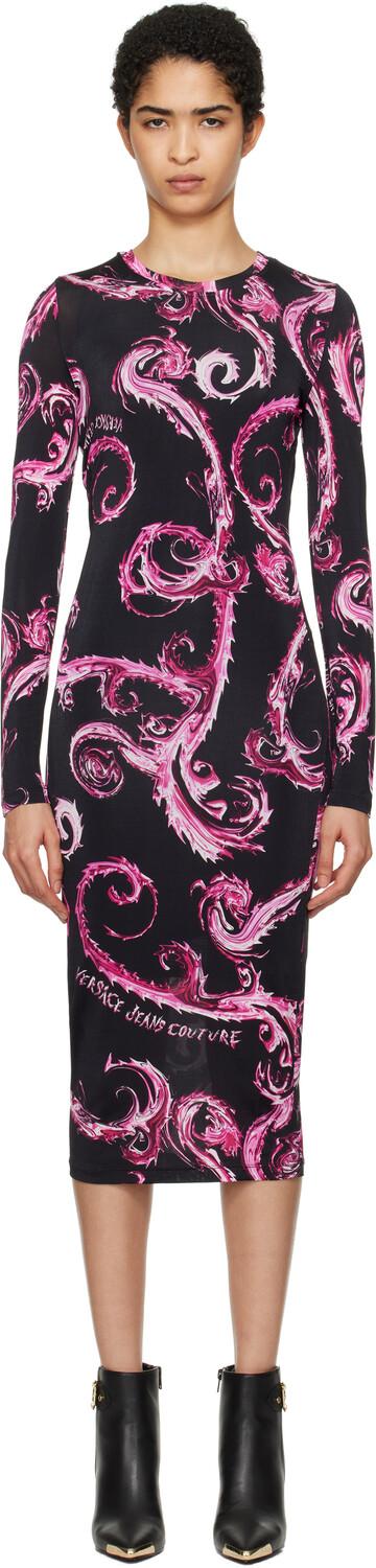 Черное платье-миди с цепочкой Couture Versace Jeans Couture, черный/розовый
Черное платье-миди с цепочкой Couture Versace Jeans Couture, черный/розовый