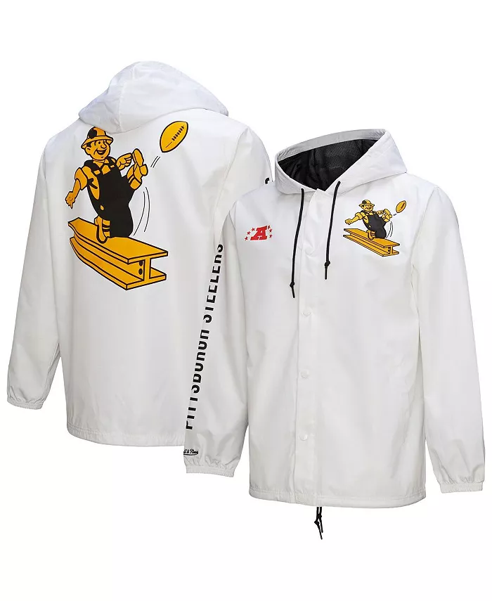 Мужская белая худи-куртка на молнии Pittsburgh Steelers с винтажным логотипом тренеров Mitchell & Ness
Мужская белая худи-куртка на молнии Pittsburgh Steelers с винтажным логотипом тренеров Mitchell & Ness