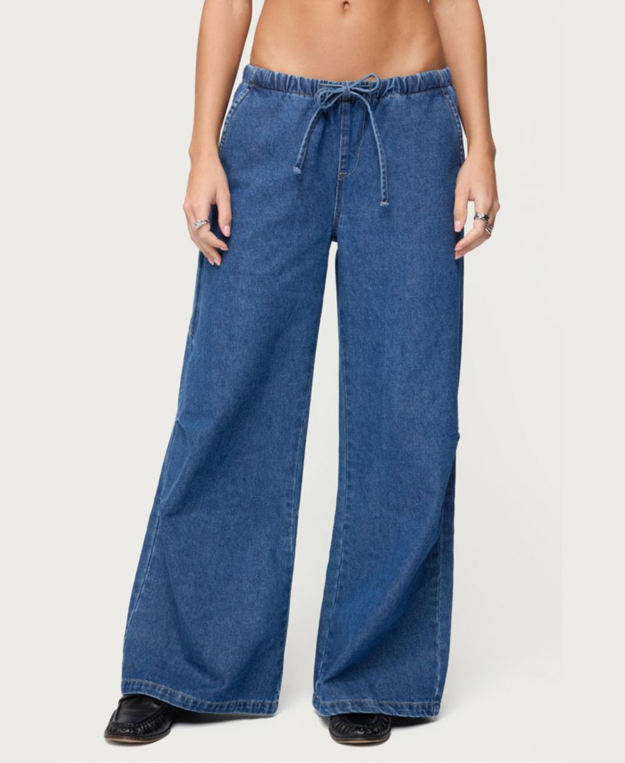 Женские джинсы Vicky с завязками на талии, низкой посадкой и свободным кроем Edikted, Dark-blue-washed
Женские джинсы Vicky с завязками на талии, низкой посадкой и свободным кроем Edikted, Dark-blue-washed