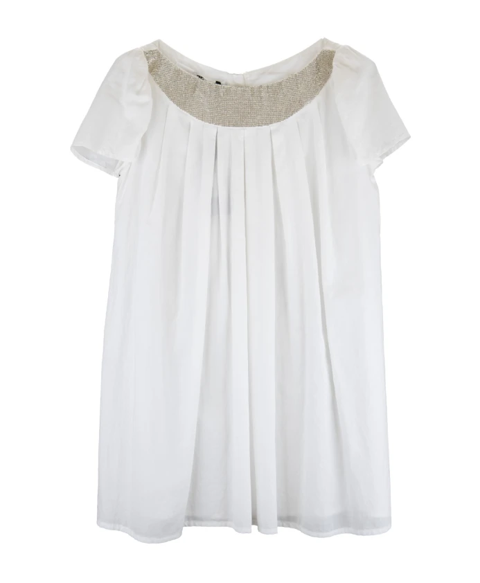 Короткое хлопковое платье с застежкой на крючки. Elisabetta Franchi, белый
Короткое хлопковое платье с застежкой на крючки. Elisabetta Franchi, белый