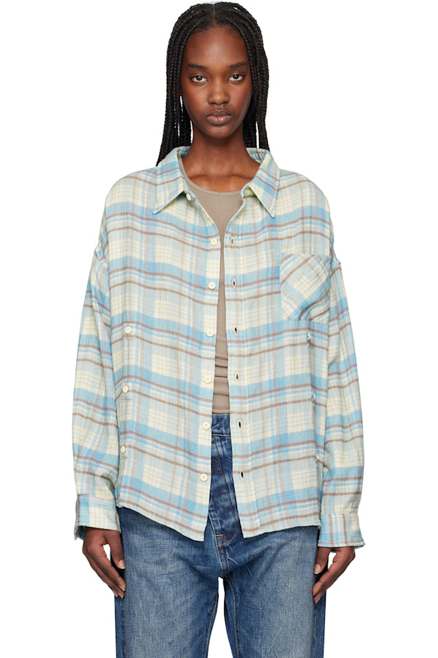 Рубашка с двойной планкой R13, мультиколор
Рубашка с двойной планкой R13, мультиколор