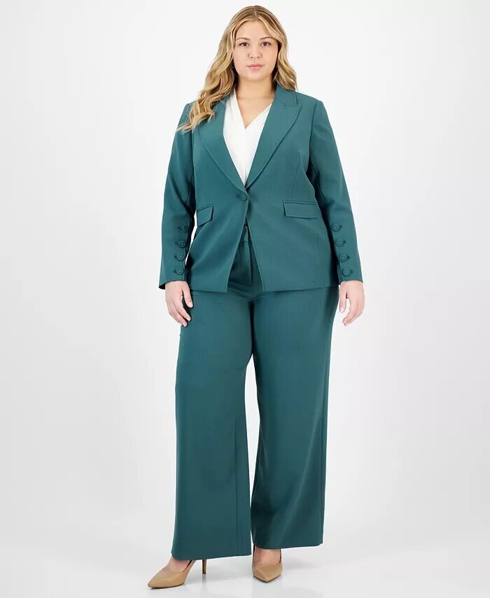 ASL Plus Size Блейзер с длинными рукавами на одной пуговице, блузка в матросском стиле с завязкой на шее и брюки средней посадки с широкими штанинами Tahari, фиолетовый
ASL Plus Size Блейзер с длинными рукавами на одной пуговице, блузка в матросском стиле с завязкой на шее и брюки средней посадки с широкими штанинами Tahari, фиолетовый