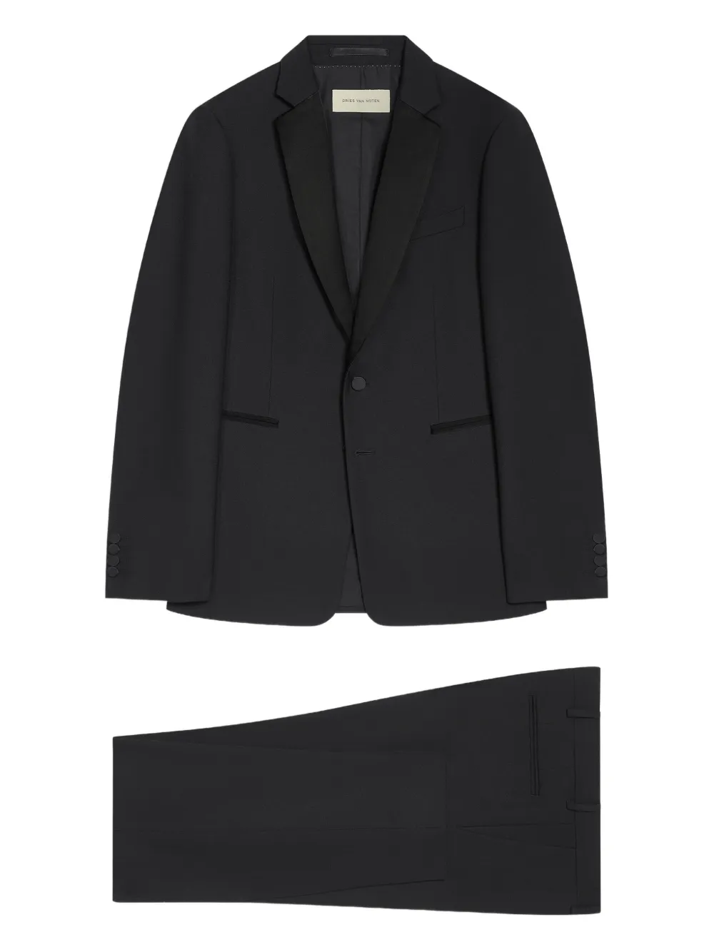 Смокинг с лацканами-шалькой DRIES VAN NOTEN, черный
Смокинг с лацканами-шалькой DRIES VAN NOTEN, черный