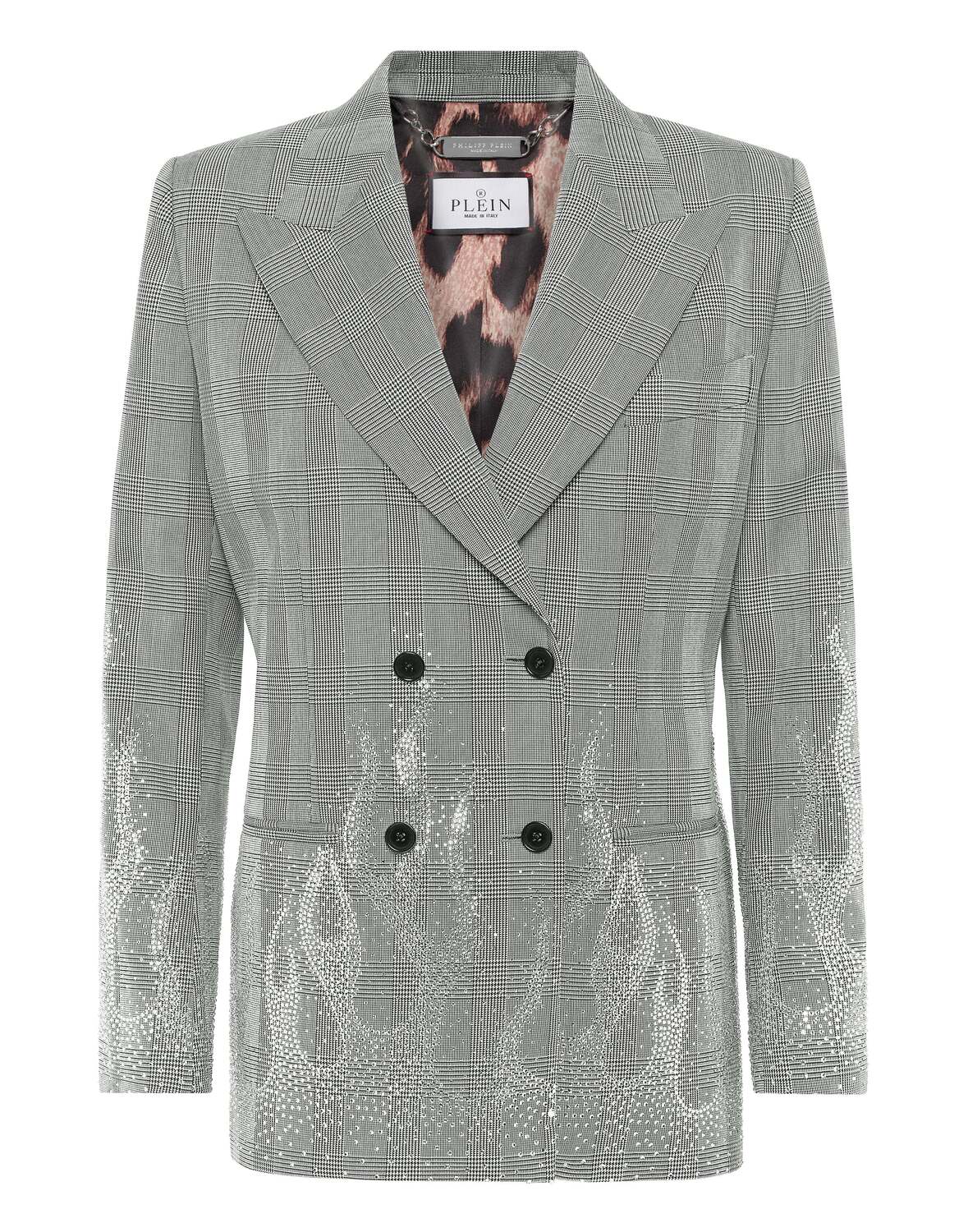 Клетчатый золотой приталенный блейзер Flame PHILIPP PLEIN
Клетчатый золотой приталенный блейзер Flame PHILIPP PLEIN