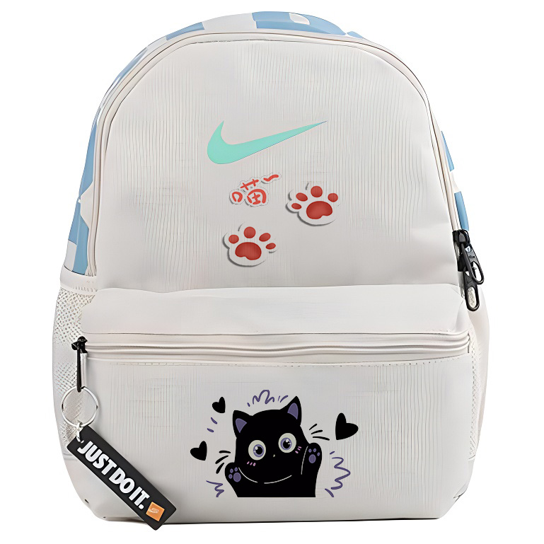 Nike Тканевый рюкзак женский серо-белый, Cute and Adorable Cat 
Nike Тканевый рюкзак женский серо-белый, Cute and Adorable Cat