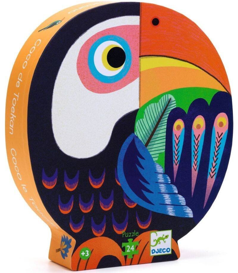 Пазл картонный ТУКАН 24 шт. Джеко Djeco 
Пазл картонный ТУКАН 24 шт. Джеко Djeco