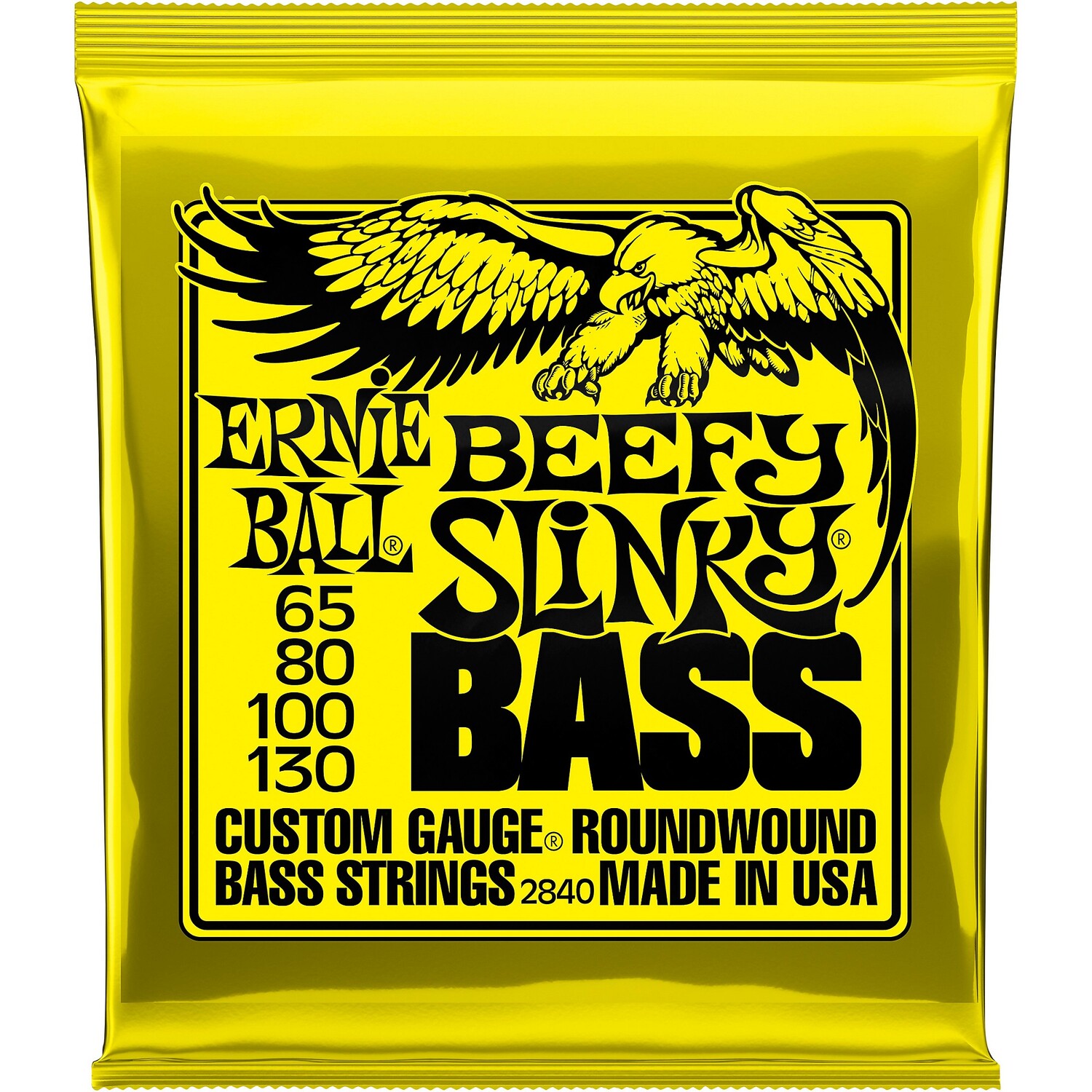 Струны Ernie Ball Beefy Slinky для электрической бас-гитары с никелевой обмоткой — калибр 65–130
Струны Ernie Ball Beefy Slinky для электрической бас-гитары с никелевой обмоткой — калибр 65–130