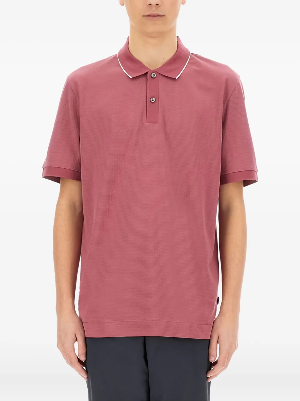 Рубашка поло с контрастной отделкой BOSS, розовый
Рубашка поло с контрастной отделкой BOSS, розовый