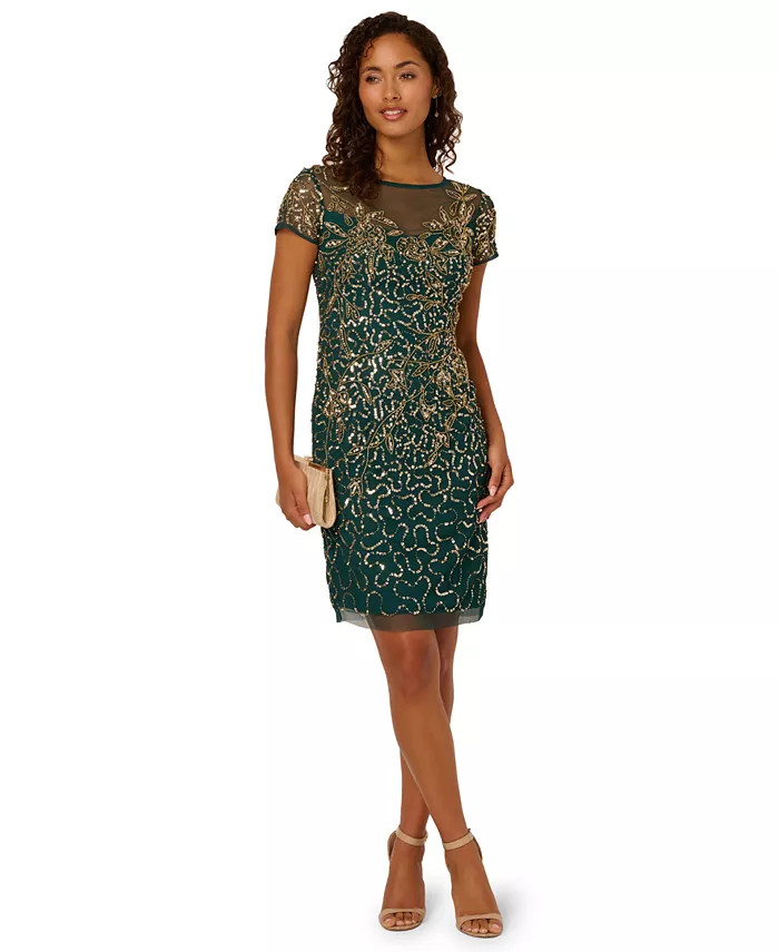 Женское платье-футляр с бисером Adrianna Papell
Женское платье-футляр с бисером Adrianna Papell