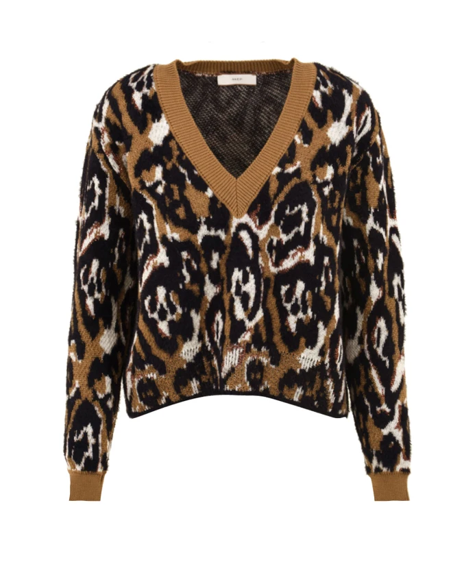 Укороченный свитер с жаккардовым узором в горошек Akep, мультиколор
Укороченный свитер с жаккардовым узором в горошек Akep, мультиколор