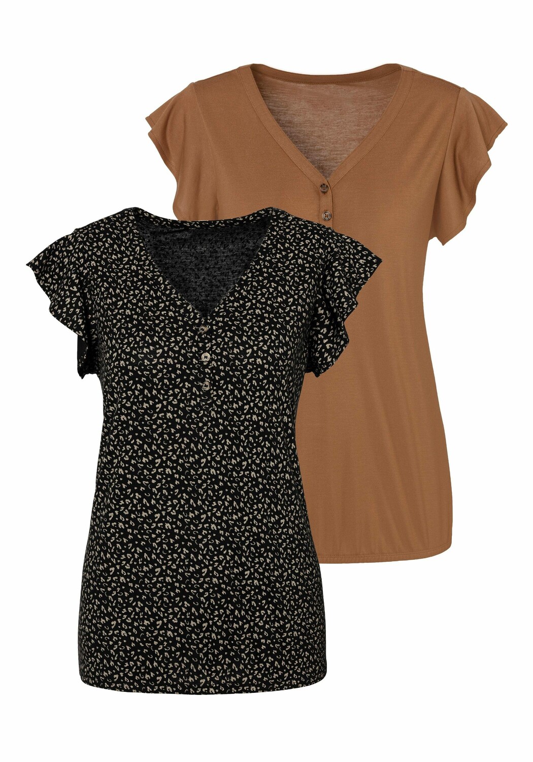 Топ LASCANA Shirt, черный 
Топ LASCANA Shirt, черный