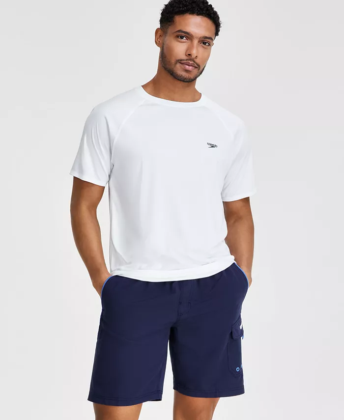 Мужской быстросохнущий рашгард с защитой от ультрафиолета UPF 50+ и плавки Marina Sport VaporPLUS 9 дюймов Speedo, белый
Мужской быстросохнущий рашгард с защитой от ультрафиолета UPF 50+ и плавки Marina Sport VaporPLUS 9 дюймов Speedo, белый