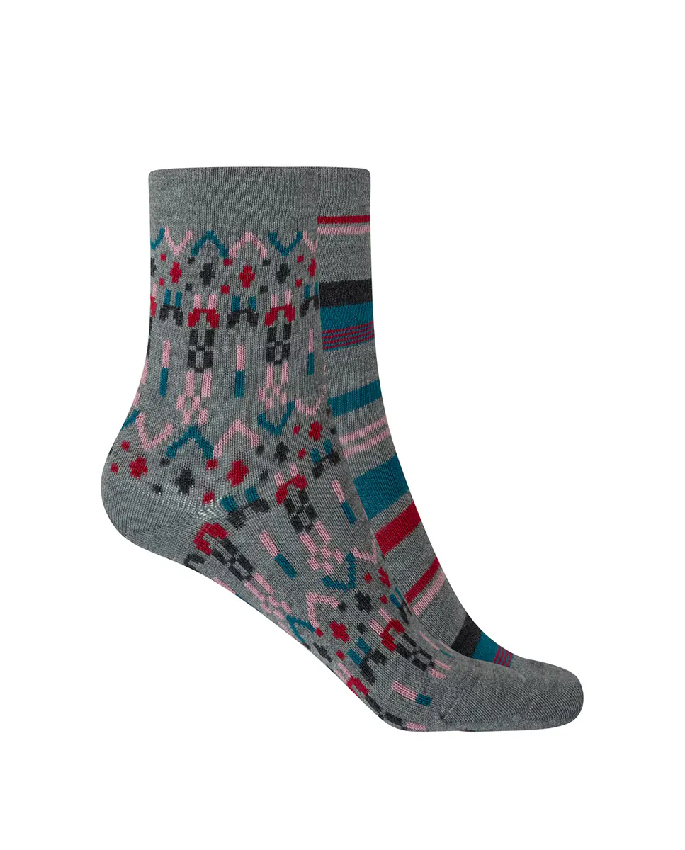 В упаковке 2 пары хлопковых носков для девочек с каймой и полосками Punto Blanco, серый
В упаковке 2 пары хлопковых носков для девочек с каймой и полосками Punto Blanco, серый