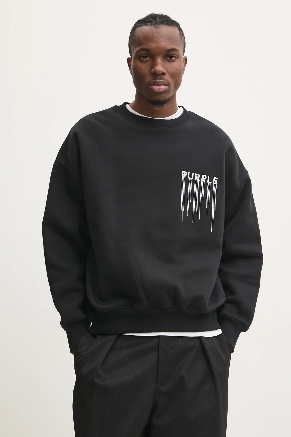 Хлопковая толстовка HWT FLEECE CREWNECK Purple Brand, черный
Хлопковая толстовка HWT FLEECE CREWNECK Purple Brand, черный