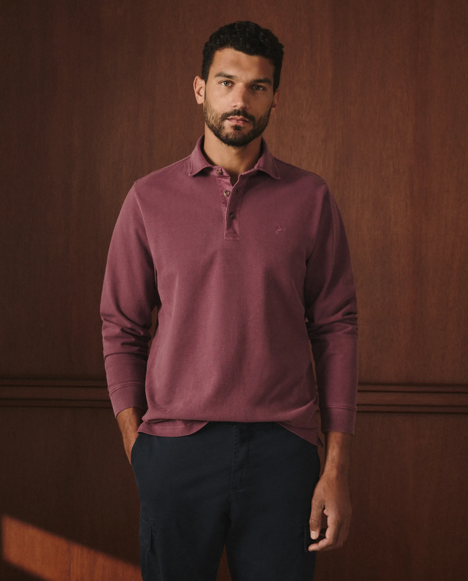 Мужская поло с длинным рукавом пике Lloyd'S, бордовый
Мужская поло с длинным рукавом пике Lloyd'S, бордовый