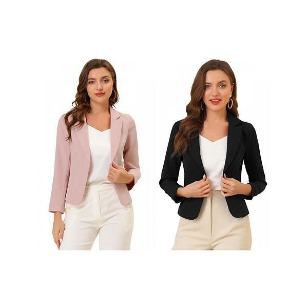 2 упаковки женского пиджака с открытой полой и цветочным принтом Allegra K, Black Solid Pink Solid
2 упаковки женского пиджака с открытой полой и цветочным принтом Allegra K, Black Solid Pink Solid