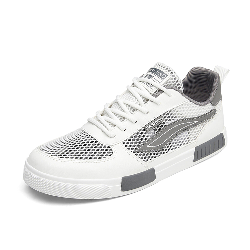 King Jinmai Низкие скейтерские кроссовки мужские бело-серые, цвет White Gray
King Jinmai Низкие скейтерские кроссовки мужские бело-серые, цвет White Gray