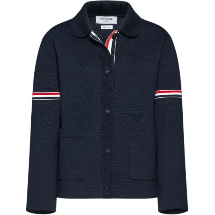 Хлопковая куртка в полоску rwb THOM BROWNE, синий
Хлопковая куртка в полоску rwb THOM BROWNE, синий