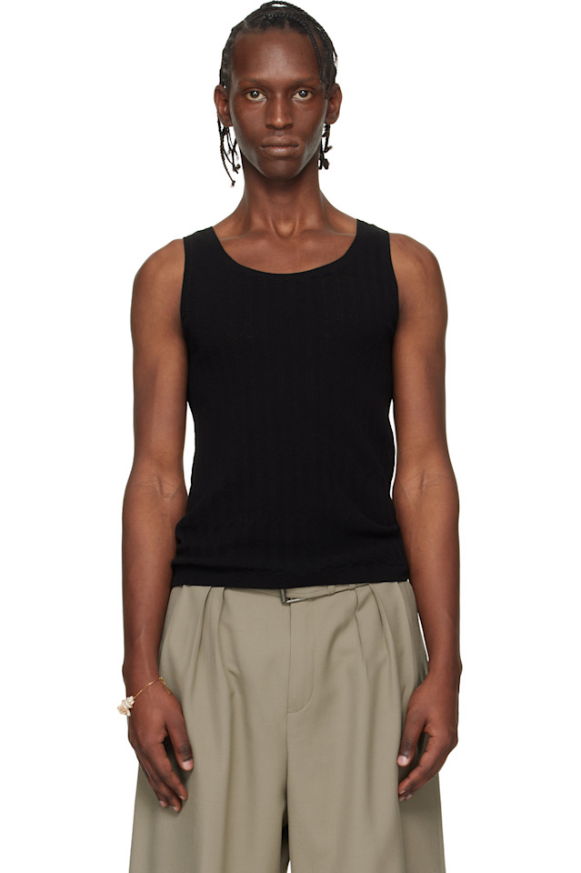 Майка в рубчик Dries Van Noten, черный
Майка в рубчик Dries Van Noten, черный