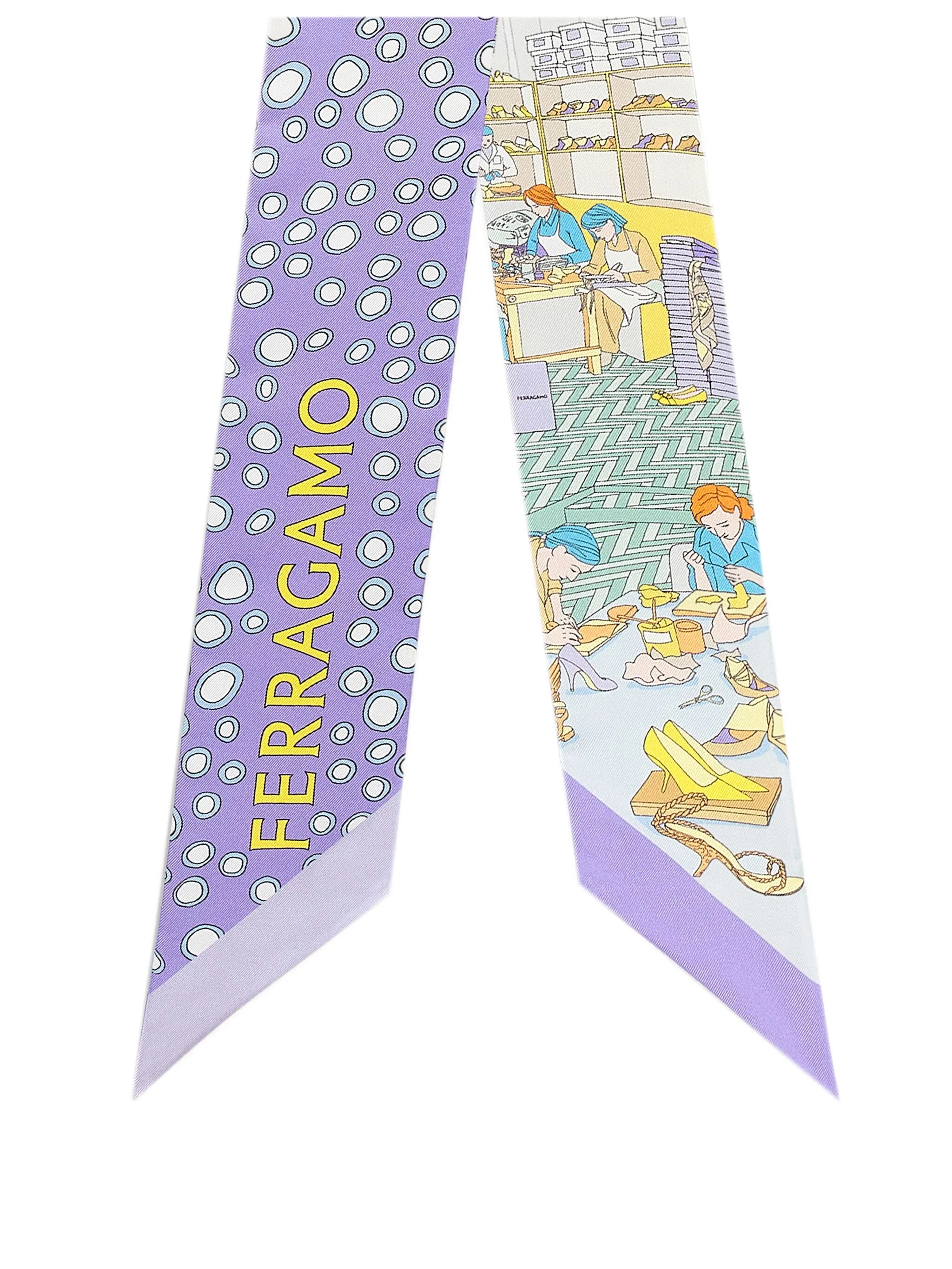 Шелковый платок с логотипом Ferragamo, фиолетовый
Шелковый платок с логотипом Ferragamo, фиолетовый