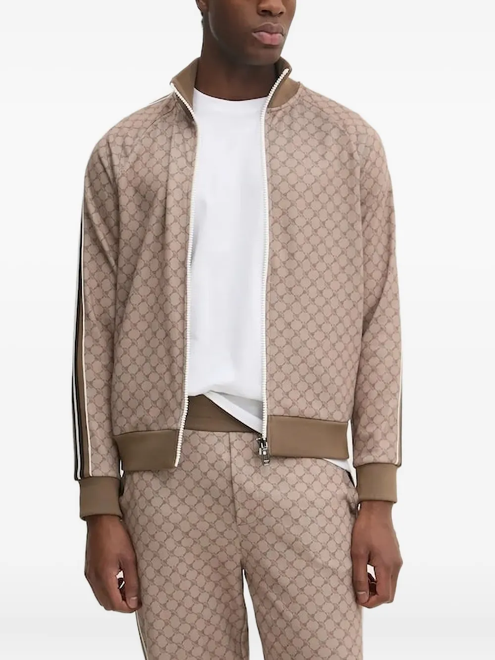 Спортивная куртка с монограммными полосками Joop!, коричневый 
Спортивная куртка с монограммными полосками Joop!, коричневый