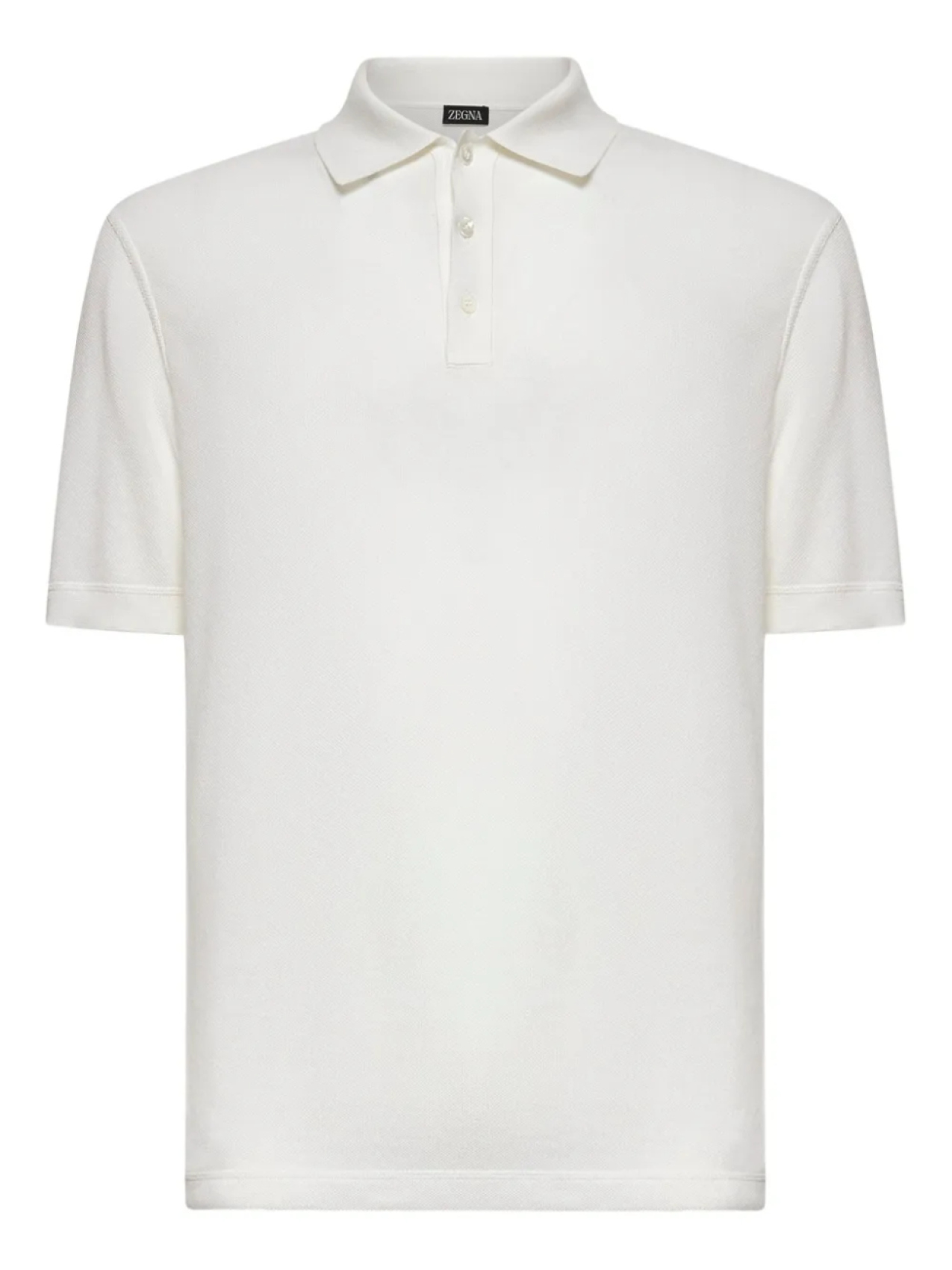 Рубашка-поло Zegna с тремя пуговицами и рубчиком, белый
Рубашка-поло Zegna с тремя пуговицами и рубчиком, белый