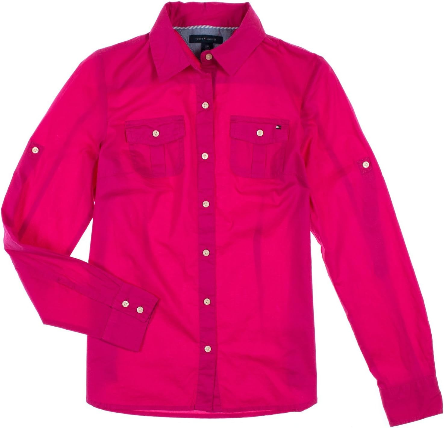 Женская рубашка Tommy Hilfiger с застежкой на пуговицы и рулоном, Fuschia Purple
Женская рубашка Tommy Hilfiger с застежкой на пуговицы и рулоном, Fuschia Purple