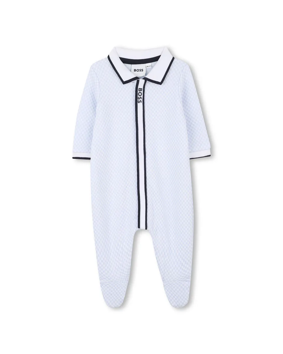 Пижама для мальчика из 100% хлопка с воротником-поло BOSS Kidswear, светло-голубой
Пижама для мальчика из 100% хлопка с воротником-поло BOSS Kidswear, светло-голубой