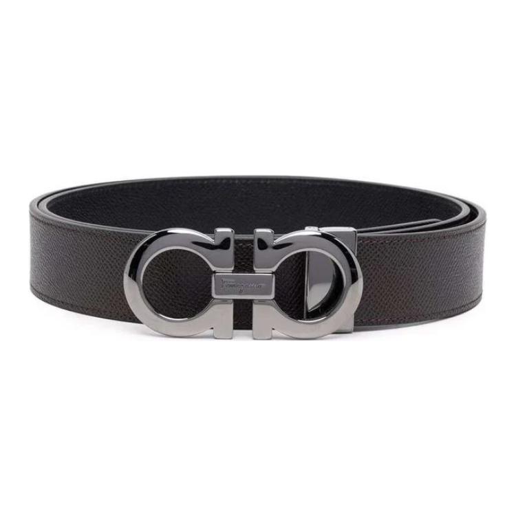 Двойной кожаный пояс ганчини Ferragamo, черный/коричневый
Двойной кожаный пояс ганчини Ferragamo, черный/коричневый