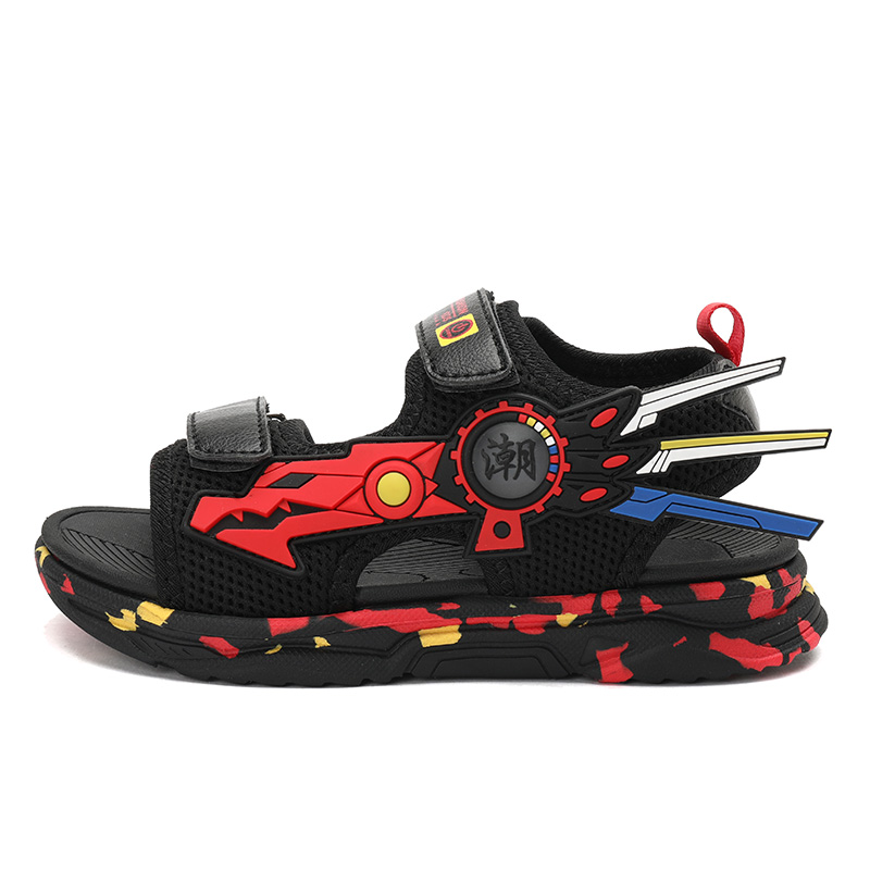 Противоскользящие и дышащие детские сандалии SHIBU, черный/красный
Противоскользящие и дышащие детские сандалии SHIBU, черный/красный