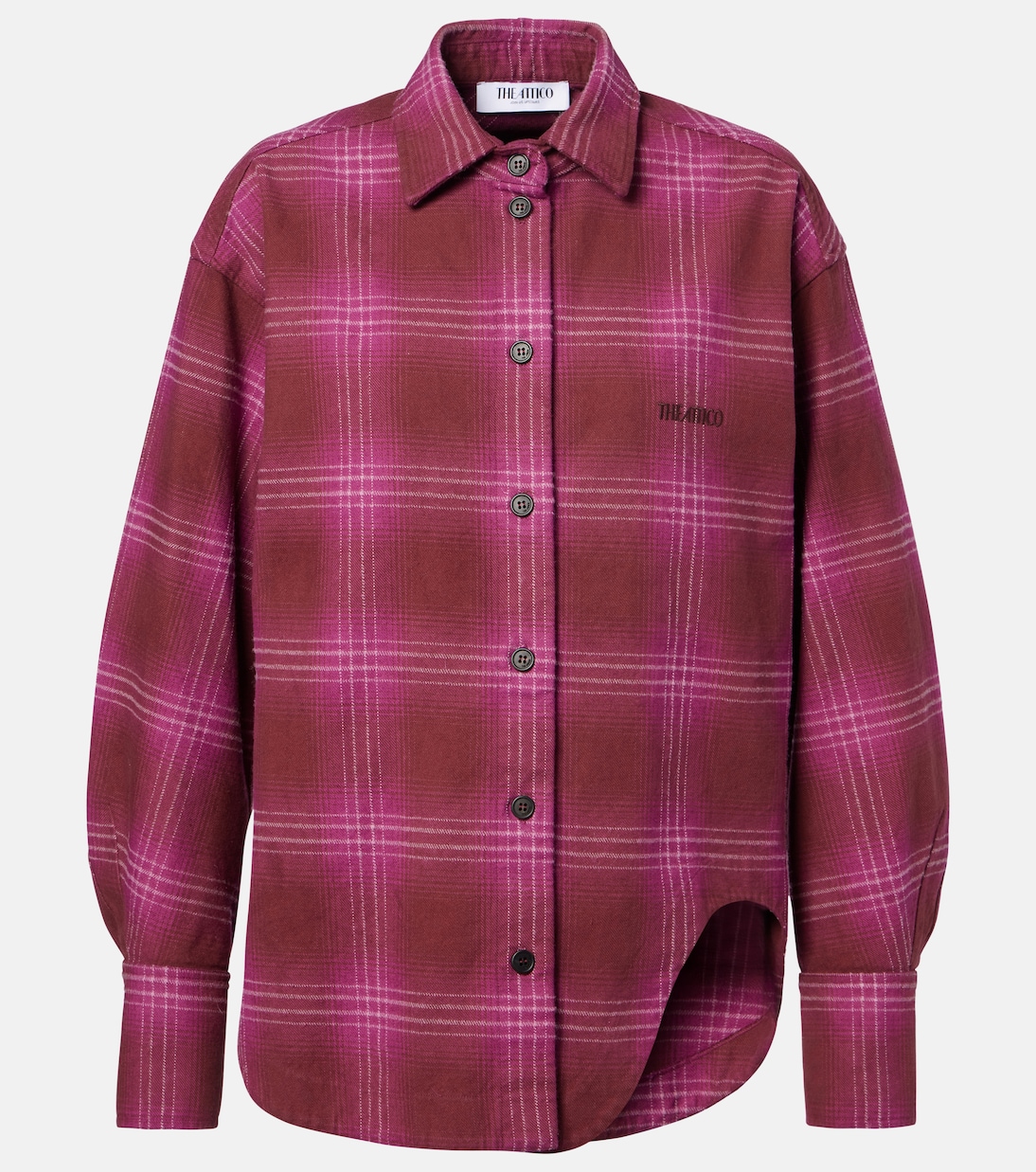 Хлопковая клетчатая рубашка Элиза The Attico, бордовый
Хлопковая клетчатая рубашка Элиза The Attico, бордовый