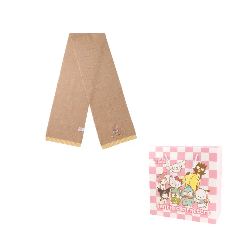 Sanrio Мелоди вязаный шарф унисекс, My Melody Brown Color Block Knit Scarf
Sanrio Мелоди вязаный шарф унисекс, My Melody Brown Color Block Knit Scarf