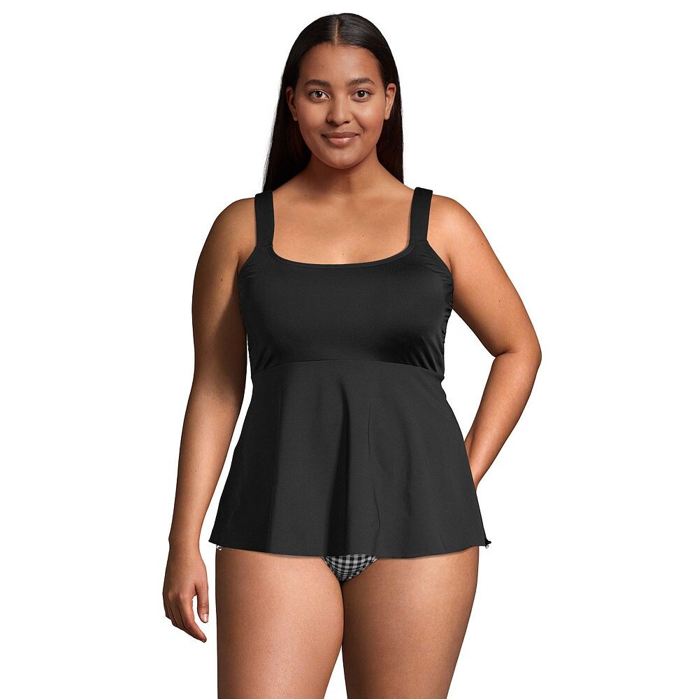 Большие размеры Lands' End Flutter Empire Waist Комфортный купальник-танкини с ремнем Верх, черный
Большие размеры Lands' End Flutter Empire Waist Комфортный купальник-танкини с ремнем Верх, черный