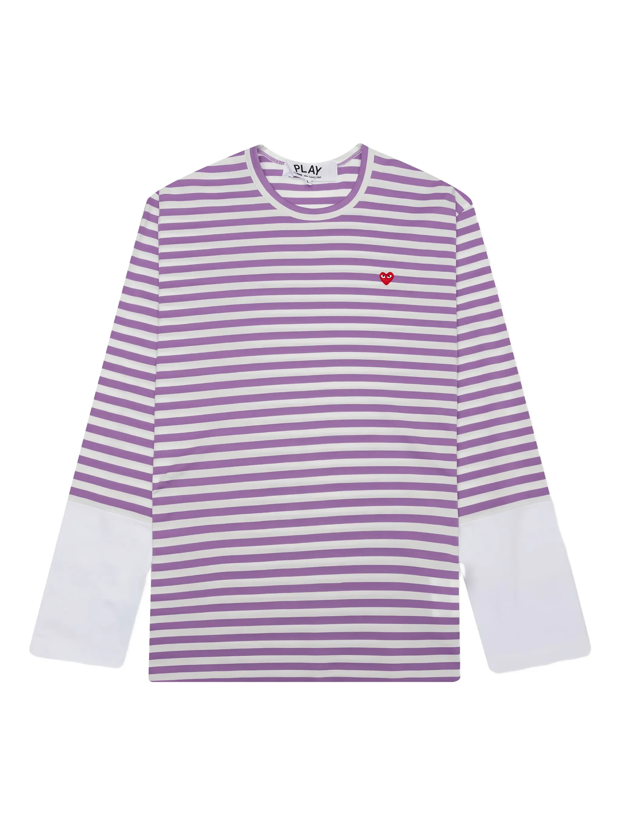 Полосатая футболка с логотипом Comme Des Garçons Play, фиолетовый
Полосатая футболка с логотипом Comme Des Garçons Play, фиолетовый