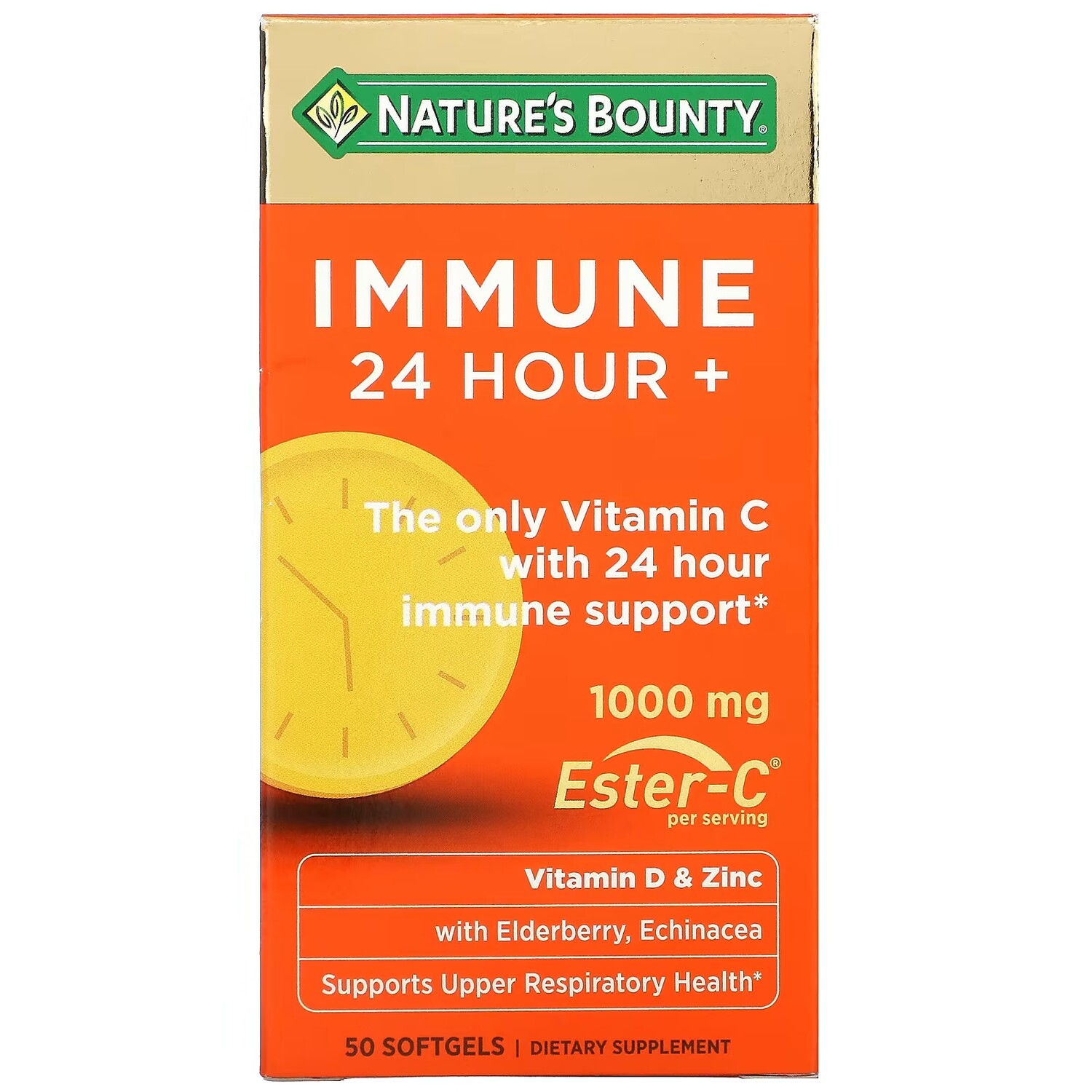 Добавка Nature's Bounty Immune 24 часа, 50 мягких таблеток
Добавка Nature's Bounty Immune 24 часа, 50 мягких таблеток