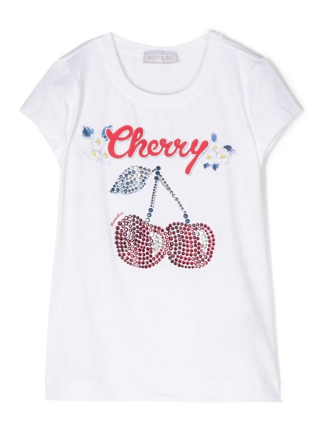 Monnalisa Cherry rhinestone-embellished T-shirt, белый
Monnalisa Cherry rhinestone-embellished T-shirt, белый