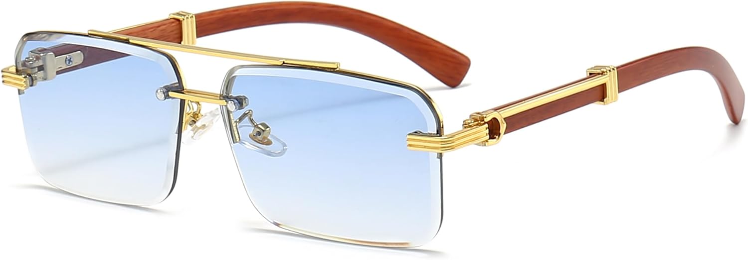 Модные солнцезащитные очки без оправы прямоугольной формы для мужчин и женщин, квадратные солнцезащитные очки без оправы, защита от УФ-излучения UV 400 Teumire, A04 Gradient Blue Lens
Модные солнцезащитные очки без оправы прямоугольной формы для мужчин и женщин, квадратные солнцезащитные очки без оправы, защита от УФ-излучения UV 400 Teumire, A04 Gradient Blue Lens