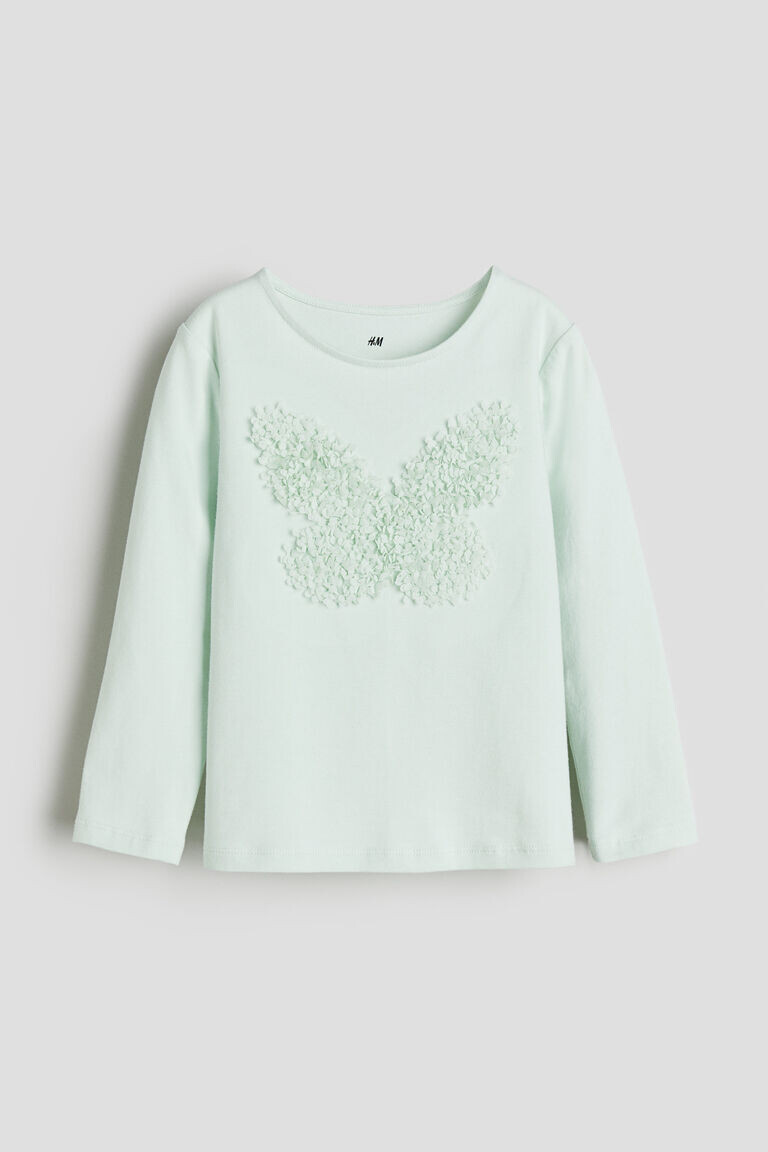 Топ из джерси с аппликациями H&M, зеленый
Топ из джерси с аппликациями H&M, зеленый