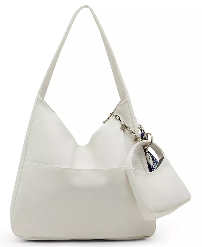 Средняя кожаная сумка-хобо Madden Girl, белый
Средняя кожаная сумка-хобо Madden Girl, белый