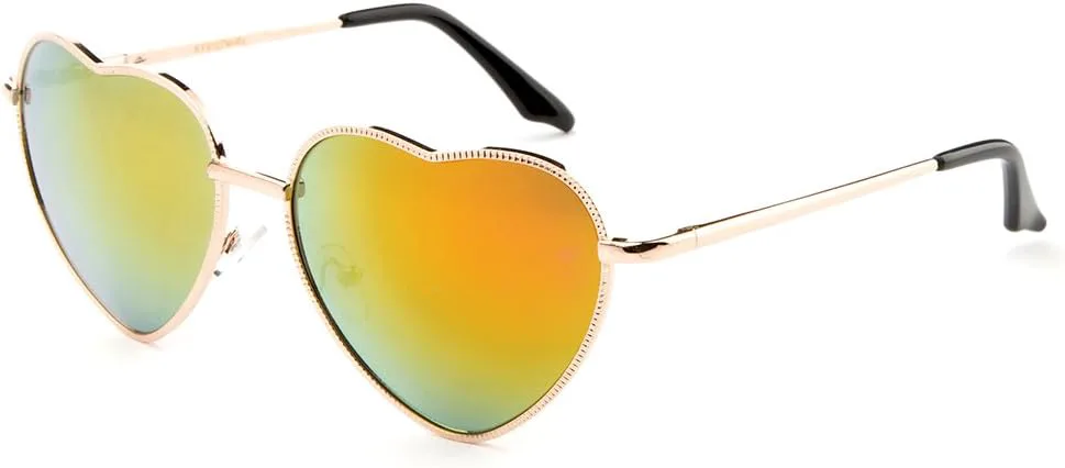 Ретро-солнцезащитные очки-авиаторы в металлической оправе с дизайном в виде сердечек — модный аксессуар для женщин Newbee Fashion Sunglasses, Gold/Orange
Ретро-солнцезащитные очки-авиаторы в металлической оправе с дизайном в виде сердечек — модный аксессуар для женщин Newbee Fashion Sunglasses, Gold/Orange