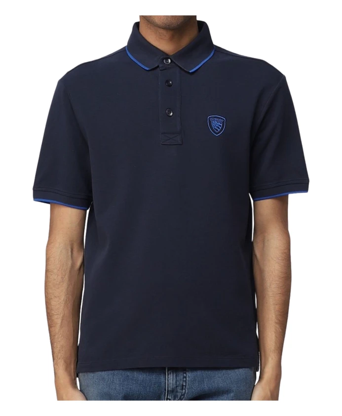 Синяя хлопковая рубашка-поло с нашивкой с логотипом. Blauer, синий
Синяя хлопковая рубашка-поло с нашивкой с логотипом. Blauer, синий