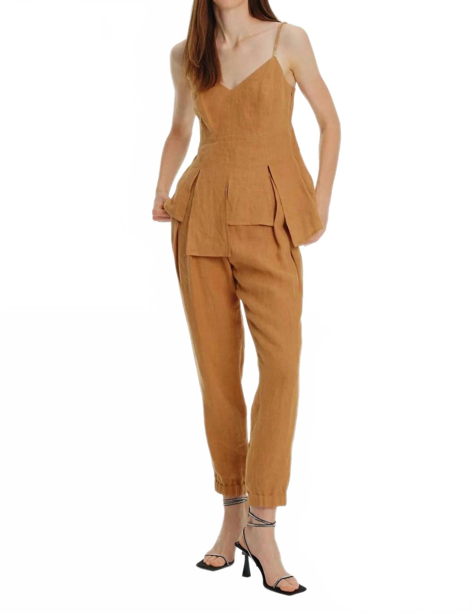 Льняные джоггеры Camel EXQUISE
Льняные джоггеры Camel EXQUISE