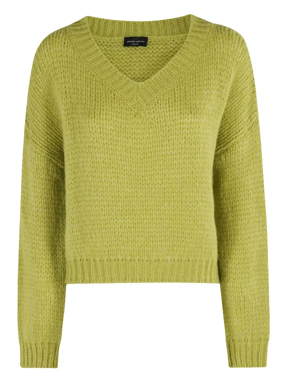 Вязаный свитер с V-образным вырезом Roberto Collina, зеленый
Вязаный свитер с V-образным вырезом Roberto Collina, зеленый