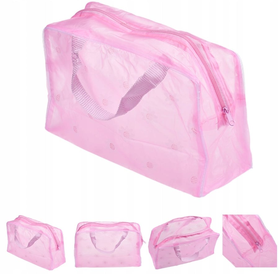 Дорожная косметичка водонепроницаемая на молнии из ПВХ вместительная для косметики Inna marka
Дорожная косметичка водонепроницаемая на молнии из ПВХ вместительная для косметики Inna marka