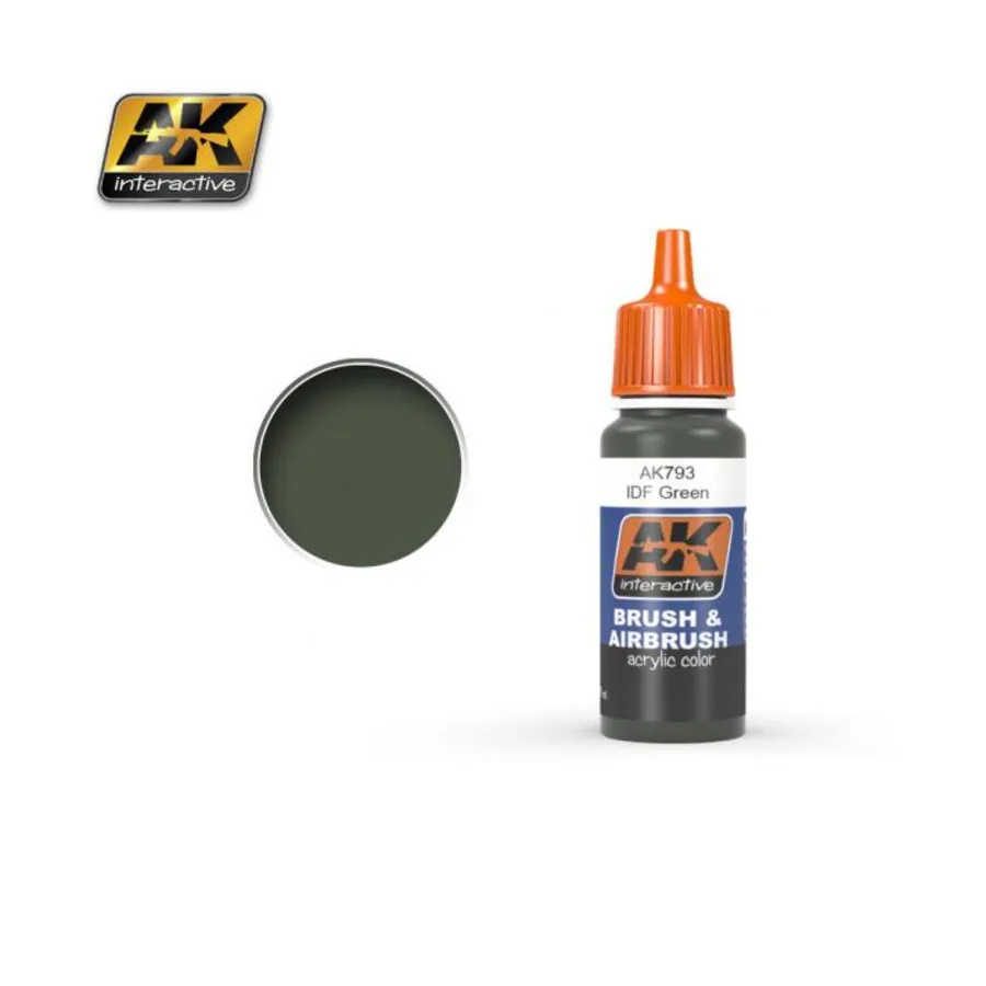 ЦАХАЛ Зеленый, Paint - Brush and Airbrush Acrylic - Blue and Green Colors (AK-Interactive)
ЦАХАЛ Зеленый, Paint - Brush and Airbrush Acrylic - Blue and Green Colors (AK-Interactive)