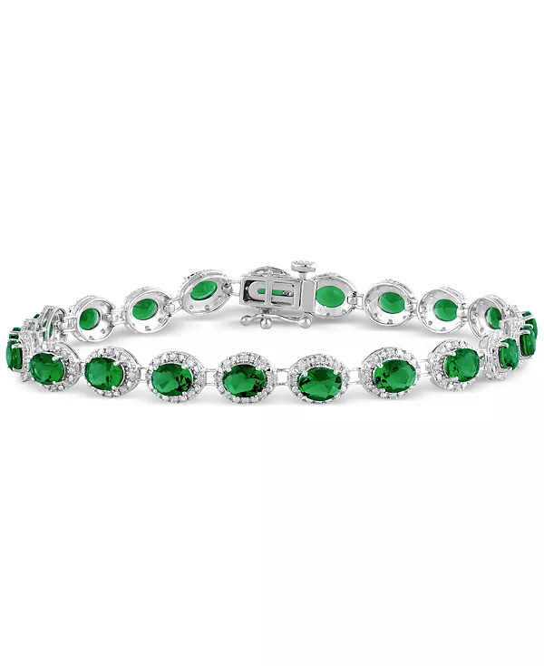 Теннисный браслет Halo с изумрудами (8 карат) и бриллиантами (3/4 карата) из 14-каратного белого золота (также с рубинами и сапфирами) Macy'S, emerald
Теннисный браслет Halo с изумрудами (8 карат) и бриллиантами (3/4 карата) из 14-каратного белого золота (также с рубинами и сапфирами) Macy'S, emerald