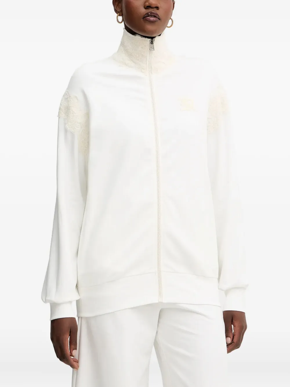 Толстовка на молнии с кружевом Ermanno Scervino, белый
Толстовка на молнии с кружевом Ermanno Scervino, белый