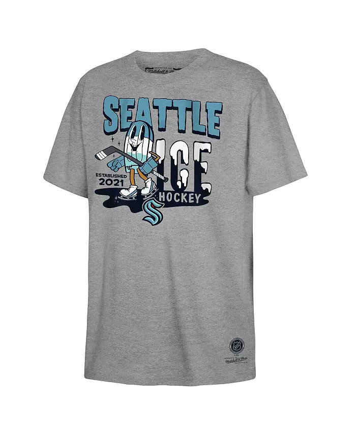 Футболка с принтом Seattle Kraken в виде эскимо для мальчиков и девочек, серая Mitchell & Ness
Футболка с принтом Seattle Kraken в виде эскимо для мальчиков и девочек, серая Mitchell & Ness